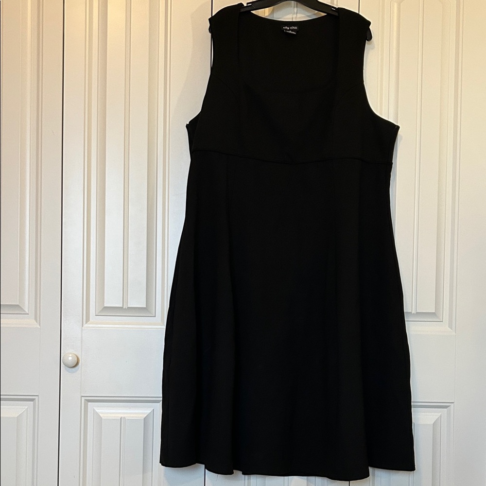 City Chic Classic Black Midi Dress XL